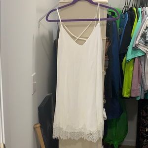 White slip dress